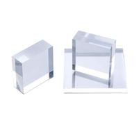Lámina acrílica transparente, Bloque de exhibición panel acrílico vidrio cuadrado 30 mm grosor y 20 cm x(8cm x 8cm(4pcs))