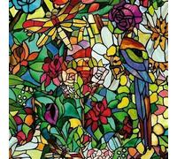 Lámina adhesiva vidriera Tulia (200 x 45 cm, Marrón, Autoadhesivo)