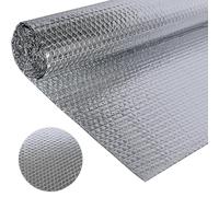Lámina Aislante de Aluminio de Doble Cara, 60 cm x 4,6 m Lámina Aislante Reflectante, Perfecta Retención del Calor, Placa Aislante Adecuada para Vehículos, Techos, Ventanas, Tubos, etc.