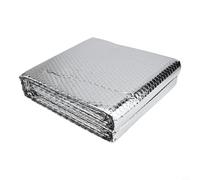 Lámina aislante de radiador de 5 m x 60 cm, lámina de burbujas de aluminio de doble cara que refleja el 95% del calor, para caber detrás de radiadores para ahorrar energía y ruido (con calcomanías)