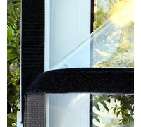 Lámina Aislante para Ventanas Contra El Calor y El Frío, Kit Grande de Láminas Aislantes Transparentes para Ventanas, Cubierta Plástica para Ventanas con Cinta Adhesiva(Negro,80x140cm)