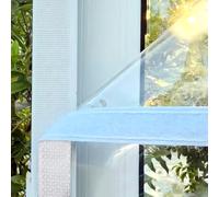 Lámina Aislante para Ventanas Contra El Calor y El Frío, Kit Grande de Láminas Aislantes Transparentes para Ventanas, Cubierta Plástica para Ventanas con Cinta Adhesiva(Blanco,80x140cm)