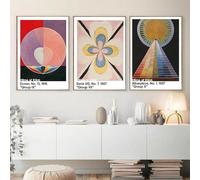 Lámina artística con cita sueca de Hilma af Klint, póster inspirador, Suecia, estilo escandinavo moderno, lienzo impreso, decoración para el hogar (50x70cm-3 piezas)