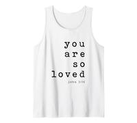 Lámina artística tipográfica cristiana You Are So Loved John 3 16 Camiseta sin Mangas