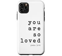 Lámina artística tipográfica cristiana You Are So Loved John 3 16 Carcasa para iPhone 11 Pro Max