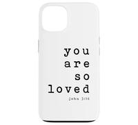 Lámina artística tipográfica cristiana You Are So Loved John 3 16 Carcasa para iPhone 13