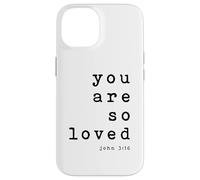 Lámina artística tipográfica cristiana You Are So Loved John 3 16 Carcasa para iPhone 14