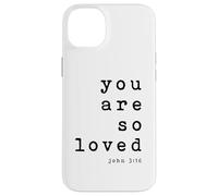 Lámina artística tipográfica cristiana You Are So Loved John 3 16 Carcasa para iPhone 14 Plus