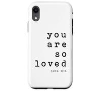 Lámina artística tipográfica cristiana You Are So Loved John 3 16 Carcasa para iPhone XR