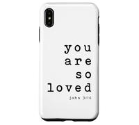 Lámina artística tipográfica cristiana You Are So Loved John 3 16 Carcasa para iPhone XS Max