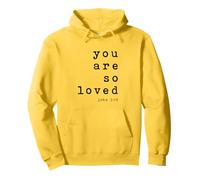 Lámina artística tipográfica cristiana You Are So Loved John 3 16 Sudadera con Capucha
