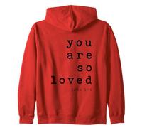 Lámina artística tipográfica cristiana You Are So Loved John 3 16 Sudadera con Capucha