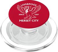 Lámina Blanca Grande de Liverpool Mersey City Desde 1207 con Forma de pájaro PopSockets PopGrip para MagSafe