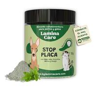 Lamina Care - Polvo para Eliminar Mal Aliento Perros y Gatos con Clorofilina y Alga Kelp, Limpiador Dientes Perro para Reducir la Placa y Eliminar el Sarro Perros, Previene Mal Aliento Perro y Gato
