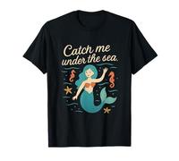 Lámina Catch Me Under The Sea Mermaid Ocean Fantasy Camiseta