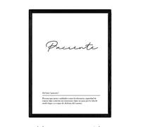 Lámina con la definición de la palabra Paciente en tamaño A4 sin marco con fondo Blanco nórdico