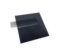 Lámina de acrílico 5 tableros acrílicos cuadrados o redondos de 1 mm grosor, láminas rectangulares(Clear Black,100x200mm)