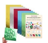 Lámina de aluminio para estampación en relieve | Lámina para en relieve | For Classroom Office Greeting Cards Handcrafts Home School Business, Craft Foils For Card Making, Scrapbooking, DIY Art