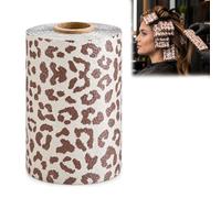 Lámina de aluminio para peluquería con estampado de leopardo, color negro | Rollo de lámina antideslizante para mechas de pelo para resaltar y balayage en peluquería, 12 cm x 9 cm