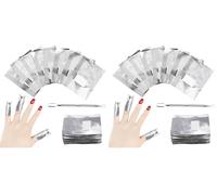 Lámina de Aluminio Para Quitar Esmalte de Uñas, 200 Uds, Bolsa Para Quitar Esmalte de Uñas, Almohadillas Para Esmalte de Uñas, Elimina el Gel Fácilmente (Paquete de 2)
