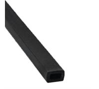 Lámina de borde de goma flexible de 1 m - Protector de borde rectangular de silicona for chapa metálica, puertas de automóviles,(25x25mm)