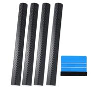 Lámina de carbono para coche, color negro mate, 30 x 150 cm, vinilo autoadhesivo 3D con raspadores de plástico, sin burbujas, resistente a los rayos UV, para coche, moto y proyectos de bricolaje