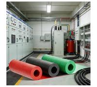 Lámina De Caucho Aislante De Alta Tensión para Salas De Distribución, Alfombra De Caucho Duradera para Instalaciones Eléctricas, Alfombrilla De Gruesa Y Flexible(Black-3mm,0.6x4m/2x13.1ft)