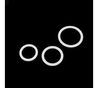 Lámina de Caucho de Silicona translúcida, Junta de arandela Plana PTFE, Anillo Sellado, válvula Manguera for Grifo, Paquete 10 tamaños múltiples Blancos(M12x24x2mm)