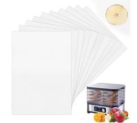 Lámina de deshidratador para deshidratadora, 10 hojas deshidratadoras, 27 x 17 cm, silicona antiadherente, esterilla de malla para secadores de frutas, sin BPA, piel de fruta, secadora de frutas