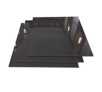 Lámina de fibra de carbono, Láminas de paneles placa carbono mate brillante sarga superficie(Twill Matte,245 * 300 * 0.5Mm)