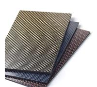 Lámina de fibra de carbono Placa de hoja tablero fibra carbono, color 200x250 mm espesor 0,5 1, 2(Gold 1.5mm Glossy)