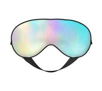 Lámina de holograma de textura de arco iris muy hermosa, Cubreojos completos Antifaz bloqueador de luz Antifaz para dormir Antifaz suave con los ojos vendados Noche