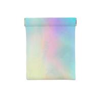 Lámina de Holograma de Textura de Arco Iris Muy Hermosa, Squeeze Top Wallet Bolsa de Almacenamiento para Mujer Monedero pequeño Bolsa de Cambio