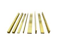 Lámina de Latón Varilla plana de latón, barra cuadrada, placa cobre, hoja 1-60mm, longitud procesamiento corte cero, 500mm(1PC 4x10x500mm)