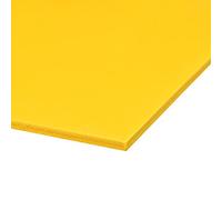 Lámina de panel de espuma PVC, 3 mm T x 8"L x 12", amarillo, doble cara, lámina de PVC expandido, para presentaciones, carteles, artes y artesanía, marco, 2 unidades