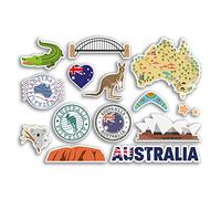Lámina de pegatinas A5 - Pegatinas de vinilo de Australia - Animales australianos Sídney Landmark Holiday City Country Airport Map Flag Food Sticker #77546