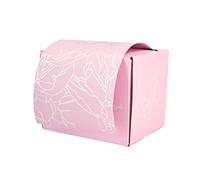 Lámina de pelo extra ancha, lámina de peluquería para resaltar y equilibrar, rollo de papel de pelo de 12,7 cm de ancho con cortador integrado. Lámina en relieve con diseño floral rosa.