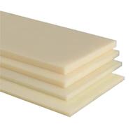 Lámina de plástico ABS beige de 300 mm x 300 mm - Ignífuga y antiestática for bricolaje e industria (grosor de 1 mm a 10 mm)(6mm)