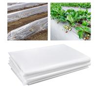 Lámina de plástico resistente al agua de 2 x 3 m, lámina de plástico transparente gruesa para exteriores, cubierta de polietileno, membrana hortícola para agricultura, construcción (125 mu/500 g)