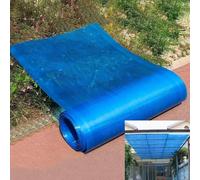 Lámina de policarbonato anti-UV 1 mm espesor for techos invernaderos, panel fibra vidrio fácil doblar y cortar(Azul,31.4*196in)