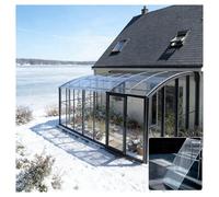 Lámina de policarbonato de plástico transparente resistente a la lluvia para cubierta de techo de jardín, invernaderos, cobertizos, cocheras, panel de repuesto duradero para exteriores (1,5 x 6 m)