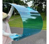 Lámina de policarbonato para techos, lámina de plástico acrílico Azul Transparente y Ligera, Revestimiento para techos de invernaderos, toldo para Lluvia, Cubierta para Techo de Patio o porc