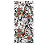 Lámina de privacidad para Ventanas, diseño Retro Floral, vinilos Coloridos de Mariposas, arcoíris, decoración para salón, protección Solar, Adhesivos estáticos despegables, 43 x 100 cm