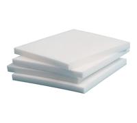 Lámina de PTFE, Hoja PTFE Rectangular Blanca 0.2-30x50-200x50-200mm(2pcs-5 x 50 x 50mm)