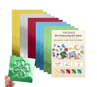 Lámina de repujado - Aluminio 0,08 mm 21 x 29,7 cm 20 x 30 cm | Hojas de metal de colores para hacer tarjetas, aulas, oficina, proyectos de manualidades