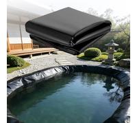 Lámina de Sellado para Estanque Lona Estanque HDPE 3x4m 4x5m 6x8m 8X10m Revestimiento Negro Estanque Forro Impermeable para Peces o Koi Fuente Jardín paisajismo(10x6m)