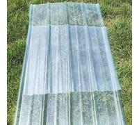 Lámina de Techo Transparente de 1 mm, lámina corrugada silenciosa y autolimpiable, Resistente a la Lluvia, para cochera, Paneles de iluminación Natural con protección UV, Varios tamaños, Pan