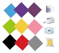 Lámina de tinta de transferencia Infusible de 9 colores para Cricut, color sólido, 30,5 x 30,5 cm, papel de transferencia insoluble, hoja de tinta de sublimación para máquina de prensa térmica para
