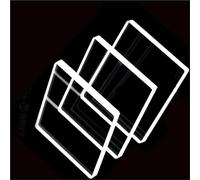 Lámina de vidrio de cuarzo JGS1, paquete de 10 unidades, resistente a altas temperaturas, ácidos y álcalis, ultrafina, cuadrada o redonda.(85mmx85mmx0.35mm)