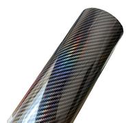Lámina de vinilo con efecto fibra de carbono, Abrigo del vinilo de la fibra de carbono con tamaños múltiples multicolores autoadhesivos del lanzamiento del aire(Black,50cm x 300cm)